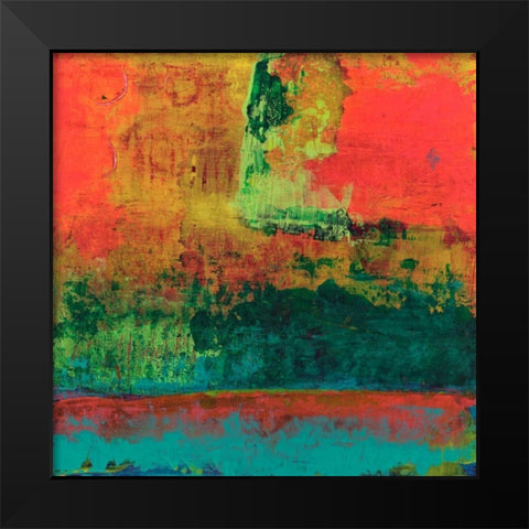 Hifi Abstract V Black Modern Wood Framed Art Print by Ray, Elena