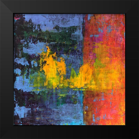 Hifi Abstract VI Black Modern Wood Framed Art Print by Ray, Elena