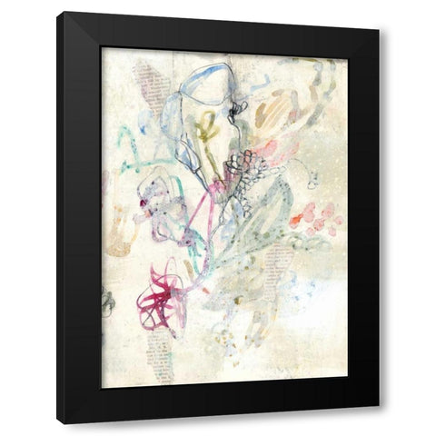 Whimsy Bouquet II Black Modern Wood Framed Art Print with Double Matting by Goldberger, Jennifer