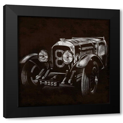 Vintage Grand Prix II Black Modern Wood Framed Art Print with Double Matting by Harper, Ethan