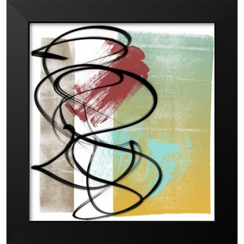 The Rhythm I Black Modern Wood Framed Art Print by Saunders, Alonzo