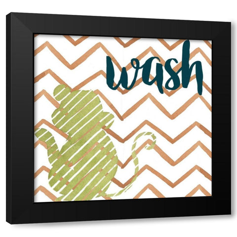 Jungle Bath II Black Modern Wood Framed Art Print with Double Matting by Popp, Grace