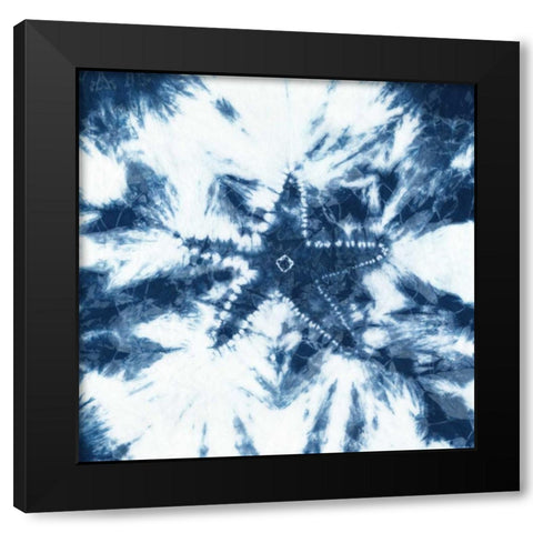 Shibori Shells III Black Modern Wood Framed Art Print with Double Matting by Zarris, Chariklia