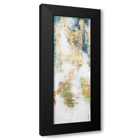 Embellished Aural Flow I Black Modern Wood Framed Art Print by Goldberger, Jennifer