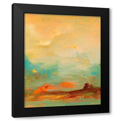 Tropical View  II Black Modern Wood Framed Art Print with Double Matting by Gordon, Sharon