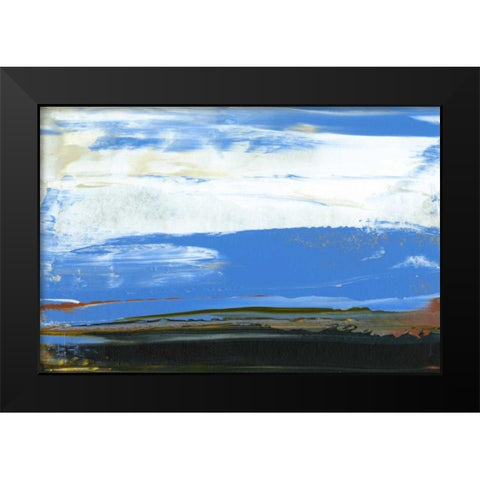 Deconstructed View in Blue I Black Modern Wood Framed Art Print by Gordon, Sharon