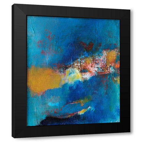 Rhapsody in Blue I Black Modern Wood Framed Art Print by Fuchs, Jodi