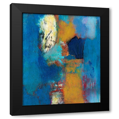 Rhapsody in Blue II Black Modern Wood Framed Art Print with Double Matting by Fuchs, Jodi