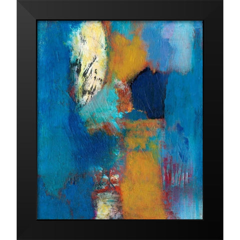 Rhapsody in Blue II Black Modern Wood Framed Art Print by Fuchs, Jodi