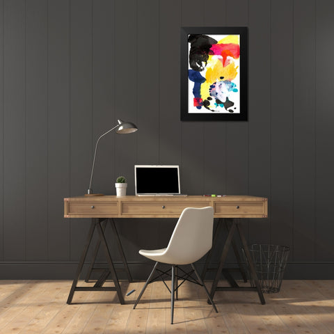 Paint Bloom I Black Modern Wood Framed Art Print by Fuchs, Jodi