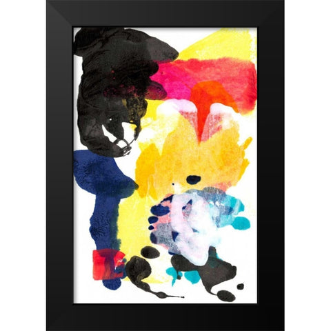 Paint Bloom I Black Modern Wood Framed Art Print by Fuchs, Jodi