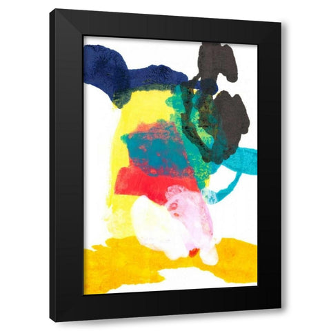 Paint Bloom II Black Modern Wood Framed Art Print with Double Matting by Fuchs, Jodi
