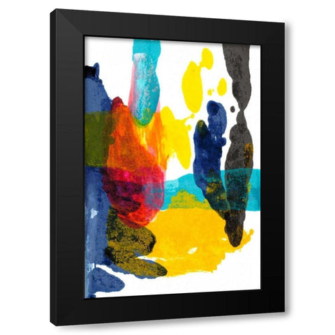 Paint Bloom III Black Modern Wood Framed Art Print with Double Matting by Fuchs, Jodi