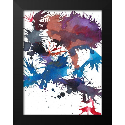 Fireworks I Black Modern Wood Framed Art Print by Fuchs, Jodi