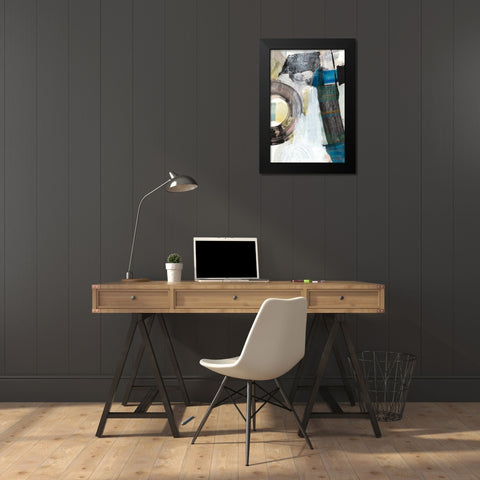 Kabuki II Black Modern Wood Framed Art Print by Fuchs, Jodi