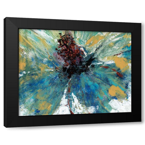 Blue Splash I Black Modern Wood Framed Art Print with Double Matting by OToole, Tim