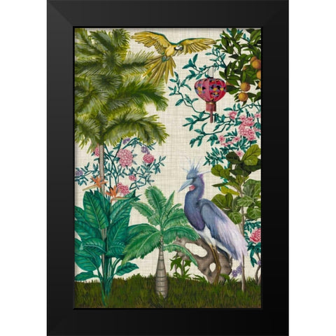 Paradis Chinoiserie I Black Modern Wood Framed Art Print by McCavitt, Naomi