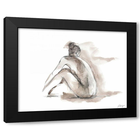 Gestural Figure Study I Black Modern Wood Framed Art Print with Double Matting by Harper, Ethan