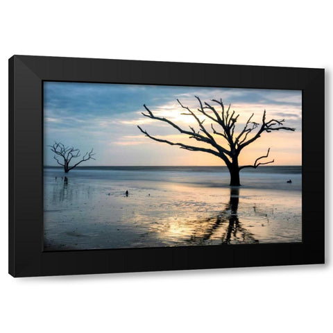 Reflections of Boneyard Beach Black Modern Wood Framed Art Print by Head, Danny