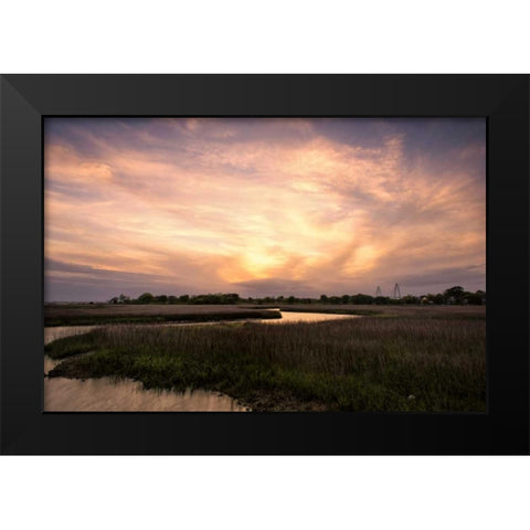 Low Country Sunset I Black Modern Wood Framed Art Print by Head, Danny