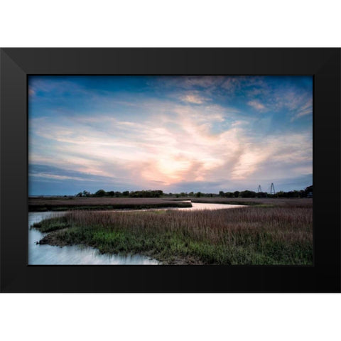Low Country Sunset III Black Modern Wood Framed Art Print by Head, Danny