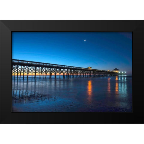 Coastal Daybreak Black Modern Wood Framed Art Print by Head, Danny