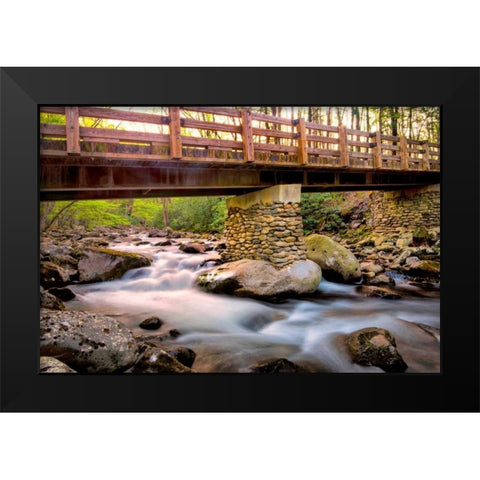 Bridge and Cascade III Black Modern Wood Framed Art Print by Head, Danny