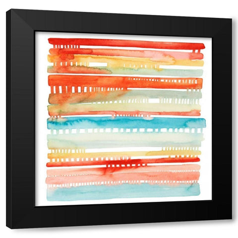 Connected Lines I Black Modern Wood Framed Art Print with Double Matting by Popp, Grace