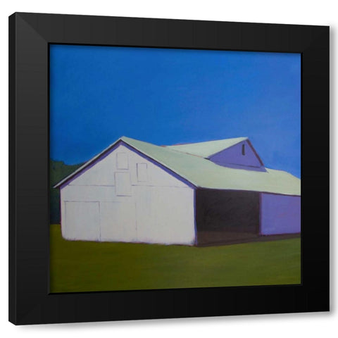 Lonely Barn  Black Modern Wood Framed Art Print by Young, Carol