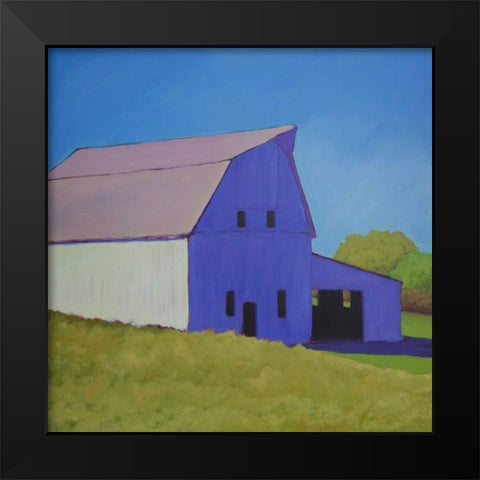 Over the Hill Black Modern Wood Framed Art Print by Young, Carol