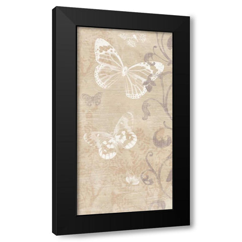 Butterfly Forest II Black Modern Wood Framed Art Print by Vess, June Erica