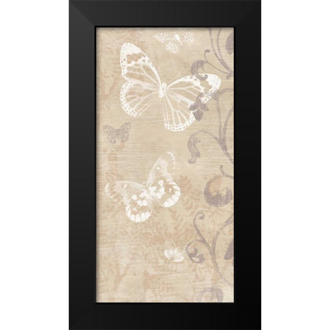 Butterfly Forest II Black Modern Wood Framed Art Print by Vess, June Erica