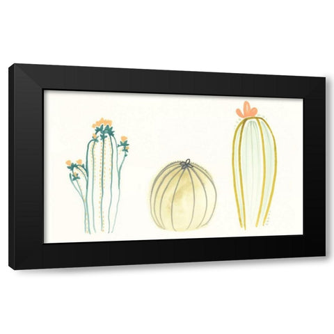 Funky Succulents IV Black Modern Wood Framed Art Print by Vess, June Erica