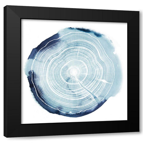 Tree Ring Overlay III Black Modern Wood Framed Art Print with Double Matting by Popp, Grace
