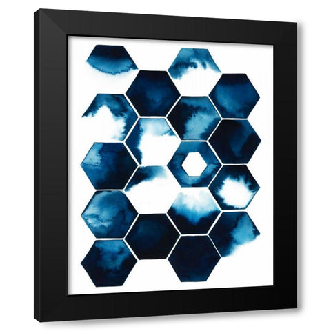 Stormy Geometry I Black Modern Wood Framed Art Print with Double Matting by Popp, Grace