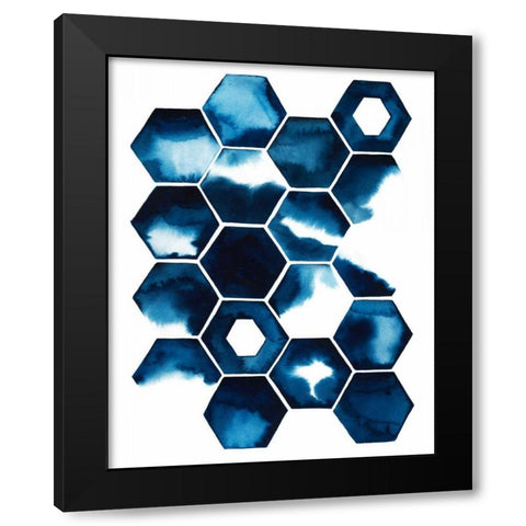 Stormy Geometry II Black Modern Wood Framed Art Print with Double Matting by Popp, Grace