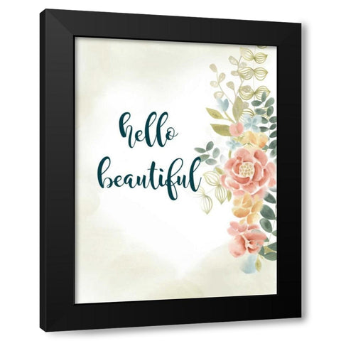 Baby Girl I Black Modern Wood Framed Art Print by Studio W