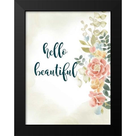 Baby Girl I Black Modern Wood Framed Art Print by Studio W