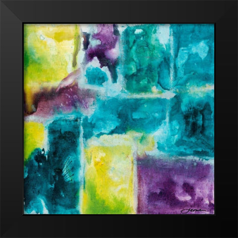 Color Block I Black Modern Wood Framed Art Print by Combs, Joyce