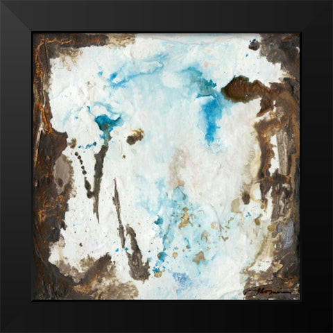 Blue Cliffs II Black Modern Wood Framed Art Print by Combs, Joyce