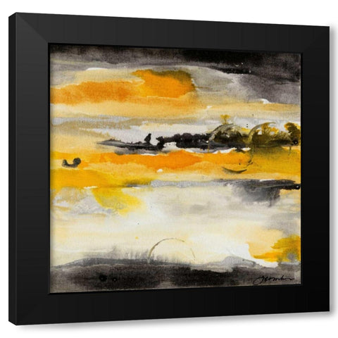 Paradise Island I Black Modern Wood Framed Art Print by Combs, Joyce