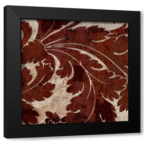 Crackled Tile I Black Modern Wood Framed Art Print by Montillio, Louise