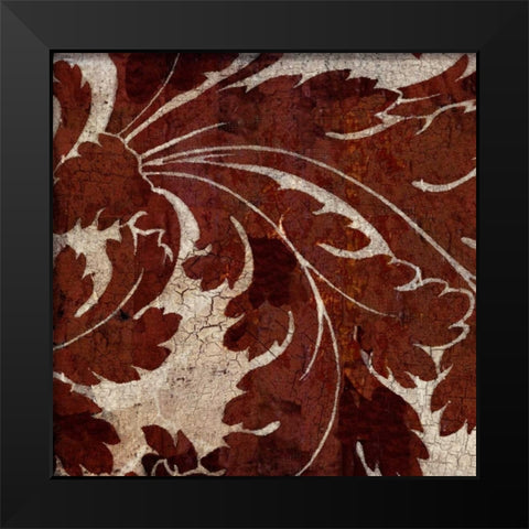Crackled Tile I Black Modern Wood Framed Art Print by Montillio, Louise