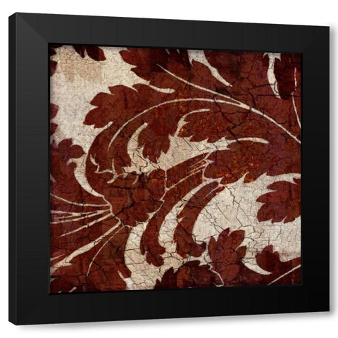 Crackled Tile II Black Modern Wood Framed Art Print by Montillio, Louise
