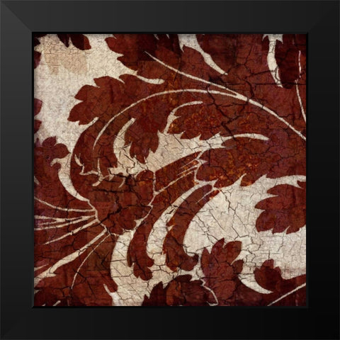 Crackled Tile II Black Modern Wood Framed Art Print by Montillio, Louise