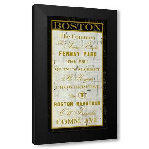 City Words I Black Modern Wood Framed Art Print with Double Matting by Montillio, Louise