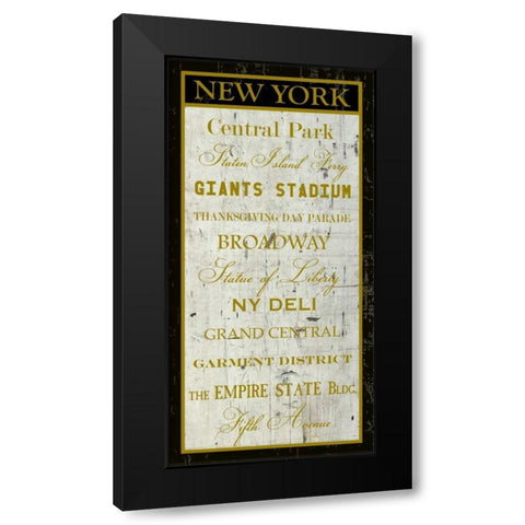 City Words II Black Modern Wood Framed Art Print by Montillio, Louise