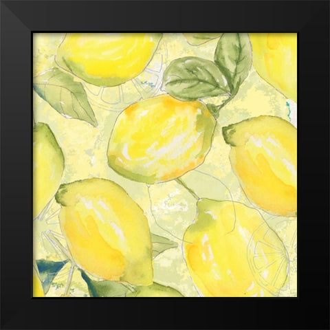 Lemon Medley I Black Modern Wood Framed Art Print by Mark, Leslie