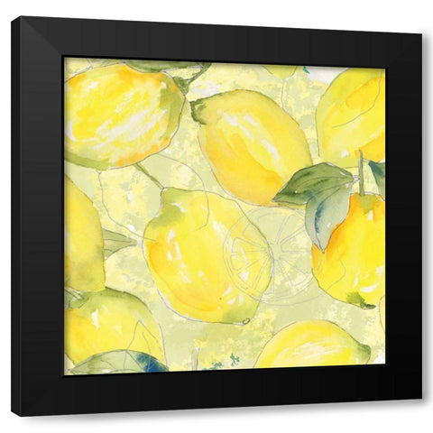 Lemon Medley II Black Modern Wood Framed Art Print by Mark, Leslie