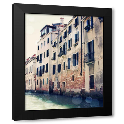 Venice Bokeh III Black Modern Wood Framed Art Print with Double Matting by Coomes, Sylvia